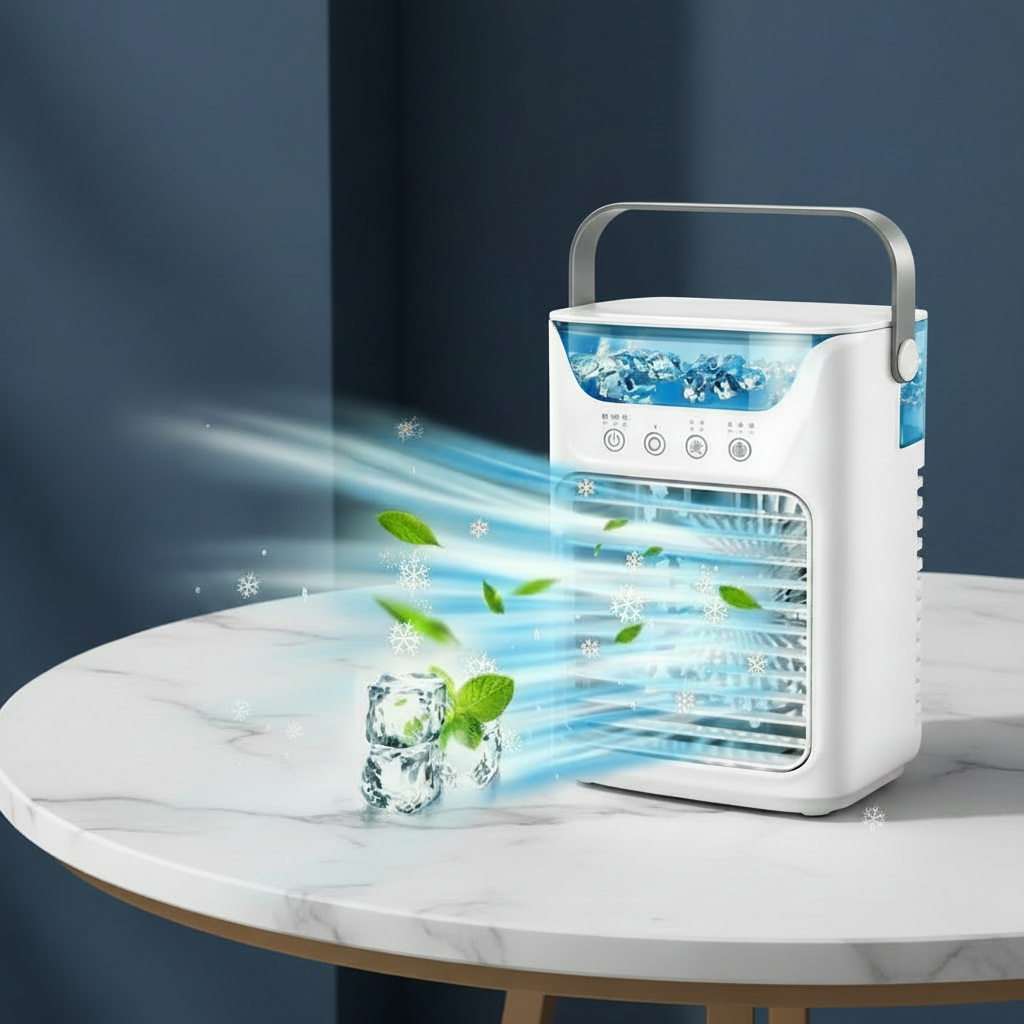 Ventilateur USB, climatiseur, ventilateur de bureau, réservoir d'eau, petit ventilateur de refroidissement portable pour la maison, la chambre à coucher, petit ventilateur personnel, humidificateur