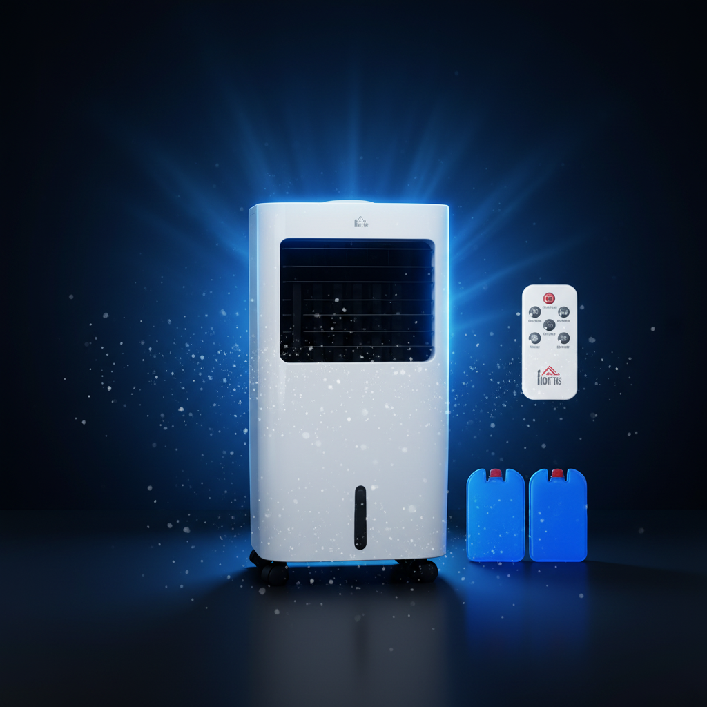 Ventilateur rafraîchisseur d'air 3 modes avec fonction minuterie, en plastique blanc, ventilateur de refroidissement, ventilateur à eau